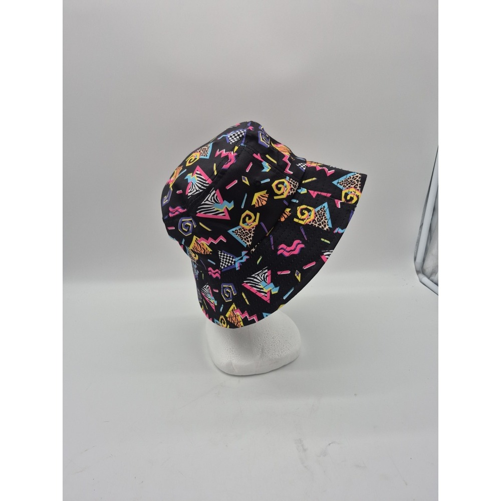 Retro 80s 90s Geometric Themed Beach Bucket Hat NWOT